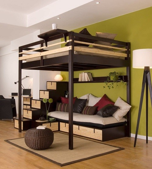 cama alta con sofa cama alta con sofa