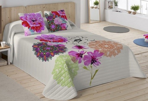 colcha naturals con flores colcha naturals con flores