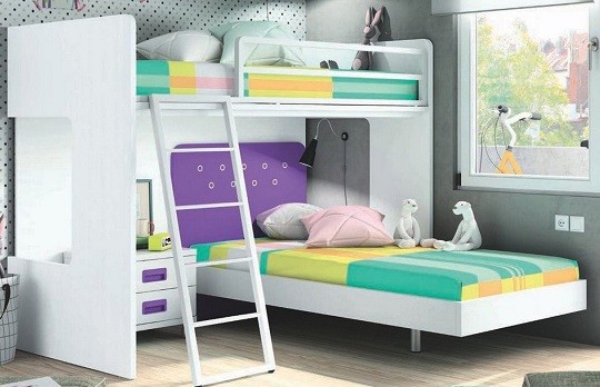cama tren en forma de L cruzadas cama tren en forma de L cruzadas
