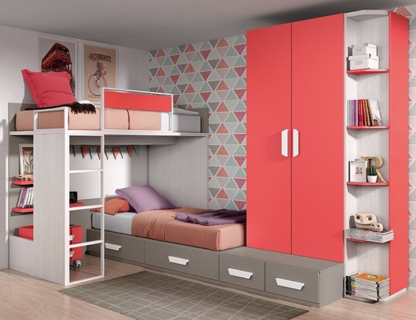 mobiliario cama tipo tren en madera de colores mobiliario cama tipo tren en madera de colores