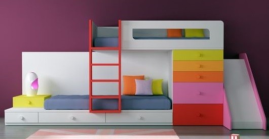 mueble cama tren con dos camas y tobogan mueble cama tren con dos camas y tobogan