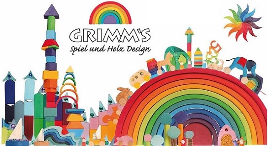 juguetes de madera marca Grimms