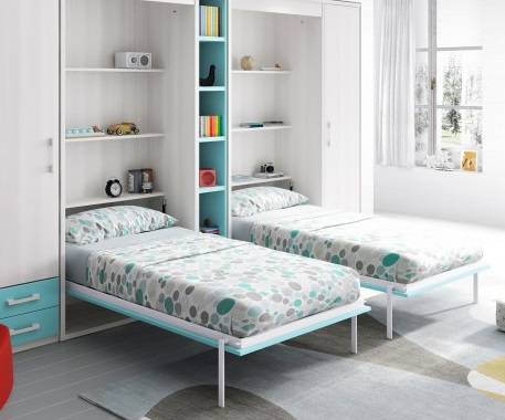 cama abatible doble para niños