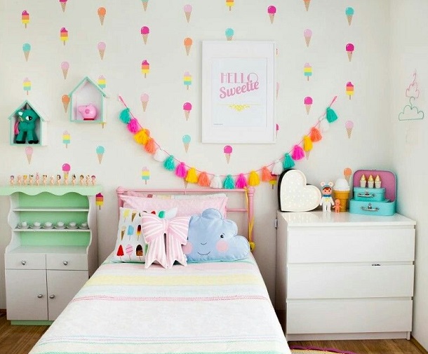 ambientar pared infantil con guirnalda decorativa ambientar pared infantil con guirnalda decorativa