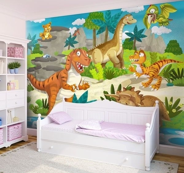 mural para pegar en pared con dinosaurios mural para pegar en pared con dinosaurios