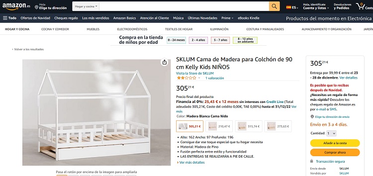 sklum cama de madera kelly en amazon sklum cama de madera kelly en amazon